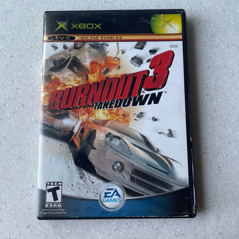 Burnout 3 Takedown Original Microsoft Xbox Game EA Games CIB Complete Manual